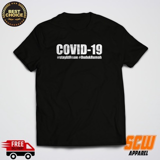 เสื้อยืด ลาย COVID-19 CORONAVIRUS คุณภาพสูง สําหรับผู้ชาย QW246VB