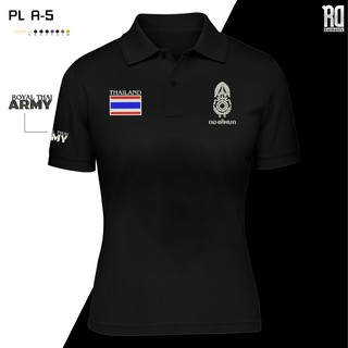 PL A-5 เสื้อโปโลกองทัพบกหญิง งานปักเนื้อผ้าจูติTK