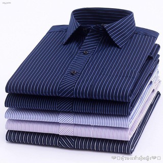 shirt เสื้อเชิ้ต เสื้อเชิ้ตทำงาน ผู้ชาย รุ่น เสื้อเชิ๊ต Middle-aged men long sleeve business wash and wear old da