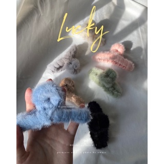 [pmn] Lucky hairclip กิ๊บติดผมขนฟูนุ่มนิ่ม💖