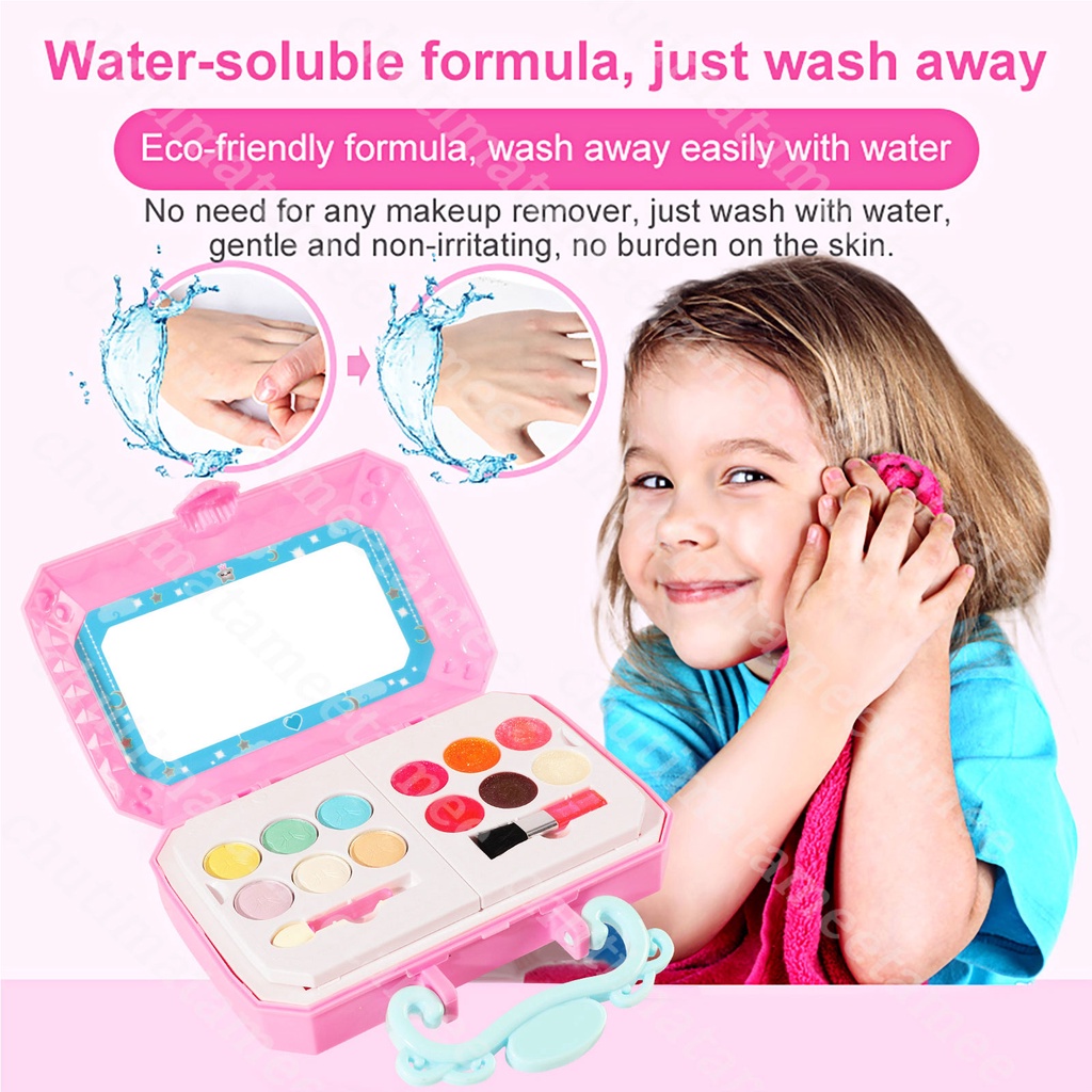 เครื่องสำอางเด็ก ชุดแต่งหน้าของเล่นเด็กผู้หญิง ชุดแต่งหน้าเด็กลายเจ้าหญิงดิสนีย์ Disney Mini Box Make Up For Kids Girl