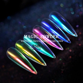 Misscherring Magic Powder /ผงขัดเมจิก สีเหลือบ ขนาด 6 กรัม /กระปุก พร้อมแปรงขัด