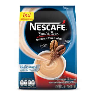 Nescafe Blend &amp; Brew No Sugar เนสกาแฟ เบลนด์แอนด์บรู สูตรไม่มีน้ำตาลทราย 329.4 กรัม x 27 ซอง