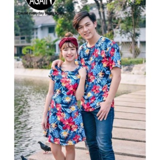 🔥💑 ชุดคู่ลายดอกรับ Summer ลายสวย ผ้าลื่นใส่สบายไม่ร้อน สีสวยสด ใส่แล้วเข้านูป สวยมากค่ะ คอนเฟริม!!