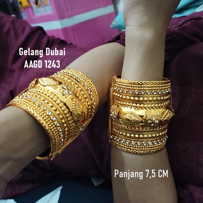 INDIAN DUBAI BANGLE / BRACELET TUBE / ETHNIC BRACELET 7.5 CM มุมขวา