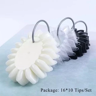 แผงทาสีเล็บตัวอย่าง แพ็ค10 วงรี แผงเล็ก (มีห่วงข้อง) สินค้ามาใหม่