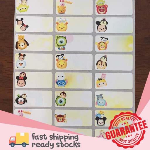 Tsum Sticker Name / Book Sticker / Cartoon Sticker / Waterproof Sticker / Sticker Nama
