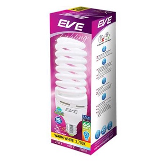 [พร้อมส่ง] HomeDoDee หลอดประหยัดไฟ EVE X-FIRE 65 วัตต์ WARMWHITE หลอดตะเกียบ หลอดไฟทอร์นาโด