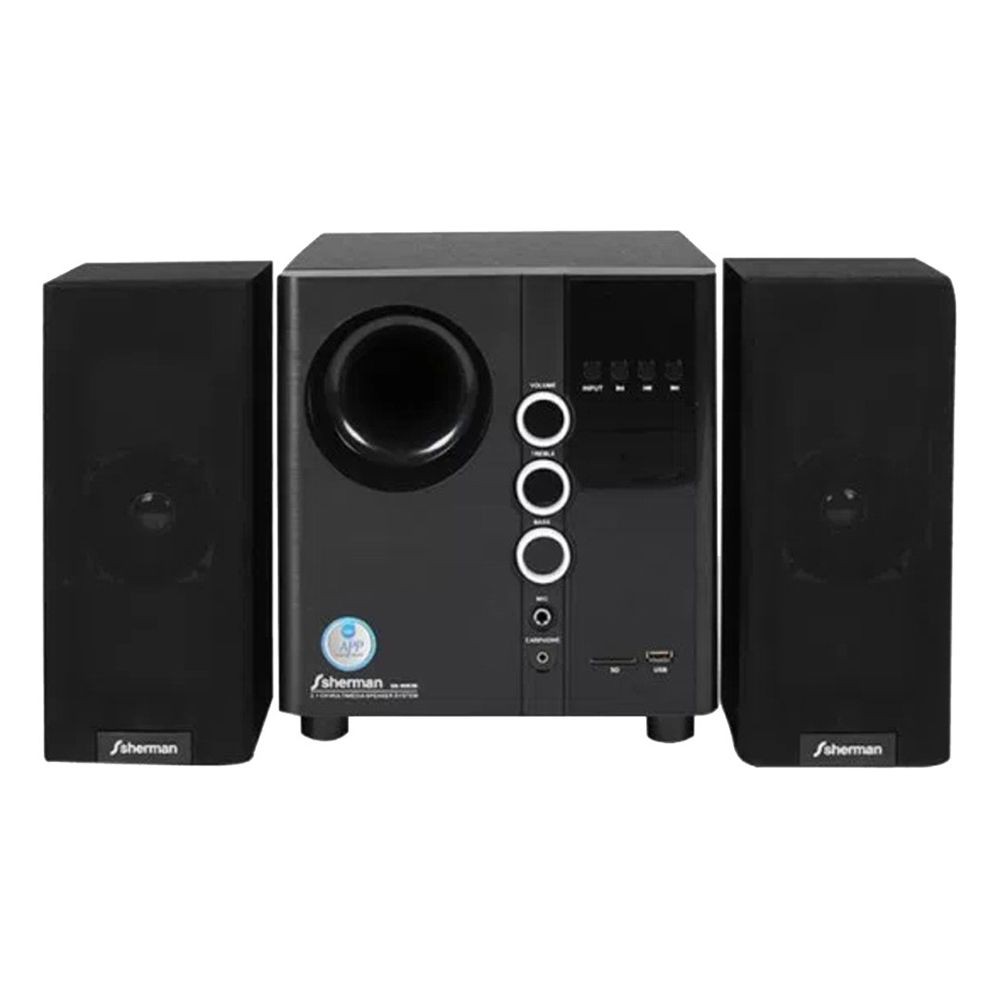 เครื่องเสียงแยกชิ้น ลำโพง 2.1 CH SHERMAN SB-55B2B เครื่องเสียง ลำโพง ทีวี เครื่องเสียง SPEAKER 2.1 S