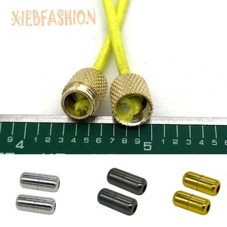 XIEBFASHION Shoelace Buckle Lock Quick Tie Pair of metal capsule lazy shoelace buckles