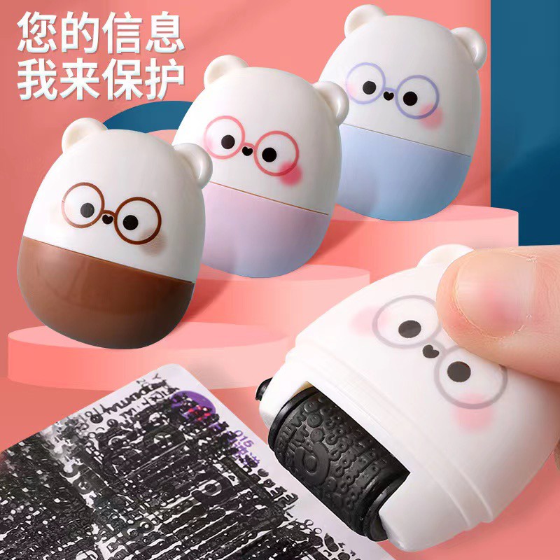 ลูกกลิ้งปิดข้อความ ลูกกลิ้งพร้อมคัตเตอร์ปิดพัสดุที่อยู่ลบข้อมูลคัตเตอร์ คัตเตอร์จิ๋ว มีหมึกขายพร้อม - รูปที่ 6