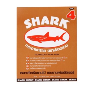 (พร้อมส่ง)กระดาษทรายขัดไม้ ตราปลาฉลามTOA 5โหล(60แผ่น)