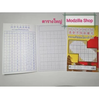 สมุดคัดจีน มีตาราง 3 ขนาด (เล็ก,กลาง,ใหญ่) ปกคละลาย [สมุดคัดอักษรจีน สมุดคัดอักษรญี่ปุ่น สมุดคัดอักษรเกาหลี]