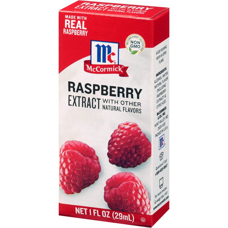 Mccormick raspberry extract แม็คคอร์มิค กลิ่นราสเบอร์รี่ 29ml. ธรรมชาติ 💯% 🇺🇸