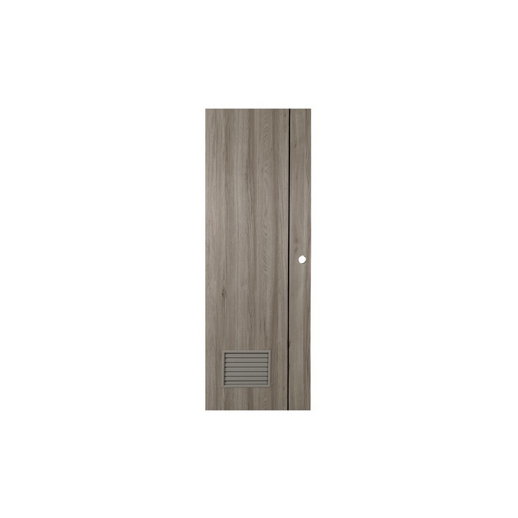 ประตู UPVC ภายใน AZLE LT05 เกล็ด 70X200 ซม. เทา/เงิน | AZLE | LT 05 SV GY เกล็ด ประตู UPVC ประตู Door and Window Sale ปร