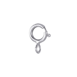 SILVER THAI   5mm Silver Round Spring Clasp Findings  ตะขอห่วงสปริงตะขอเงินแท้ตะขอสปริงกลม ตะขอสร้อย