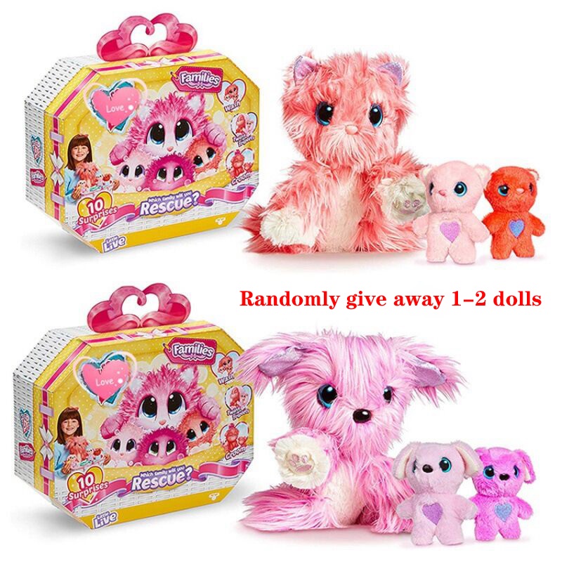 Little Live Scruff A Luvs Family Pets Mystery Animal Mom & Baby Cat Dog Bear Unicorn Playset ตุ๊กตาข