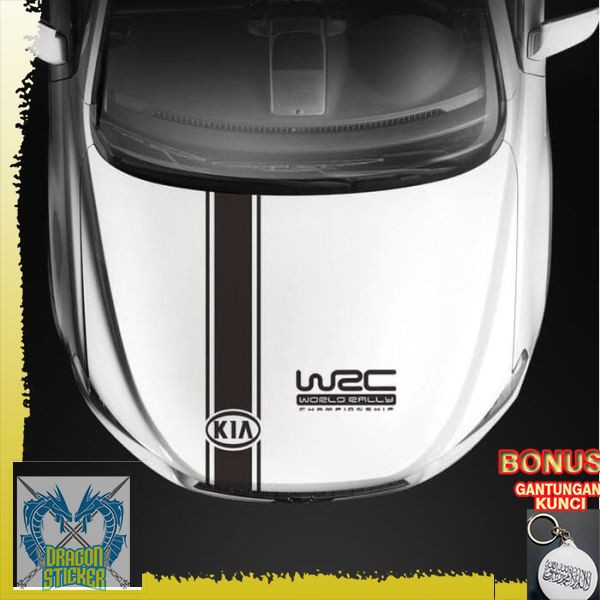 สติ๊กเกอร์ฝากระโปรงรถ kia สติ๊กเกอร์ kia logo wrc สามารถเปลี่ยนได้ตามรถ Dragon Sticker