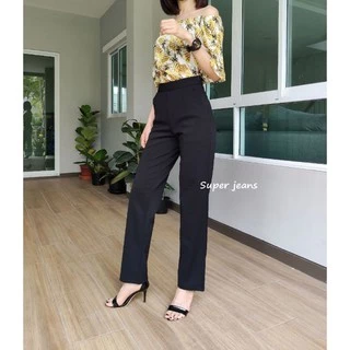 👖กางเกงผ้าโรเชฟขาตรง💋ซิปซ่อนข้างเรียบ หรู ดูแพงทรงใส่สวยมากก❤️