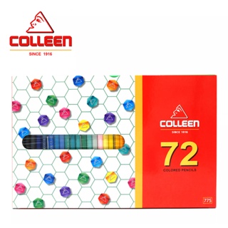 Colleen สีไม้คอลลีน 72สี 72ด้าม สีสวยสด กล่องมี 2ชั้น Colleen 72 color No.775