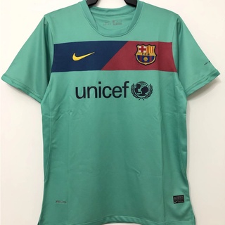 เสื้อกีฬาแขนสั้น ลายทีมชาติฟุตบอล Barcelona 10 11 ชุดเยือน สไตล์เรโทร คุณภาพสูง AAA S-XXL