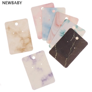 Newbaby 100 ชิ้น หินอ่อน ต่างหู การ์ด สร้อยคอ เครื่องประดับ แสดงต่างหู กระดาษ