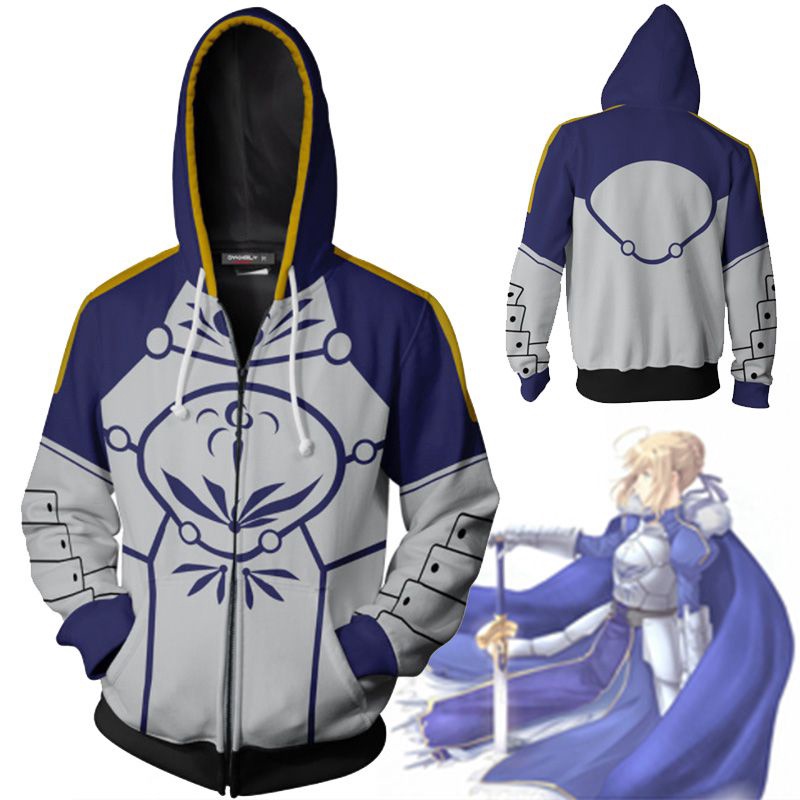 Fate Grand Order FGO Saber Hoodie Japan Anime Unisex Cosplay Costume ...