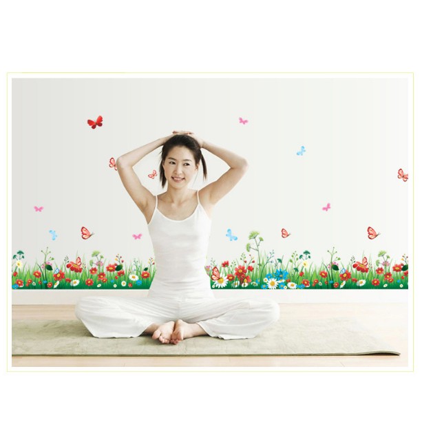 ใหม่สีดอกไม้เล็กๆตกแต่งผนังรูปลอก-K78