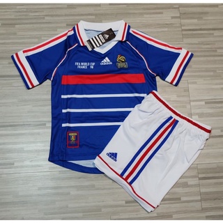 ชุดบอลเด็ก ย้อนยุค ฝรั่งเศส France Retro Kit AAA (TTพร้อมส่ง)