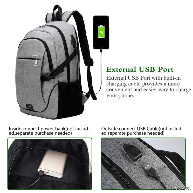 ۞JODIMITTYNew Men Business Laptop Backpack With USB Charging Port Anti Theft Travel Bag 15.6 Inch Computer  Notebook Moc