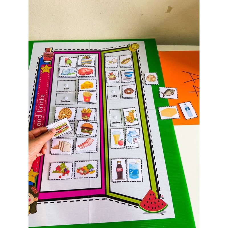 สื่อการสอนภาษาอังกฤษ Refrigerator matching board game
