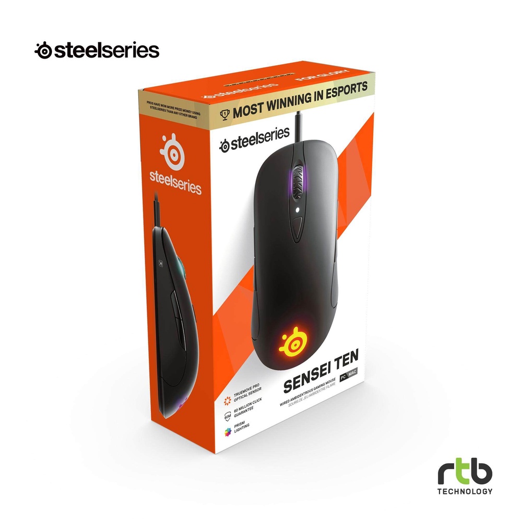 SteelSeries เมาส์เกมมิ่ง RGB รุ่น Sensei Ten - Black IC3F