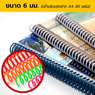 สันเกลียวพลาสติก ขนาด 6 มม.(Plastic Spiral Coil)