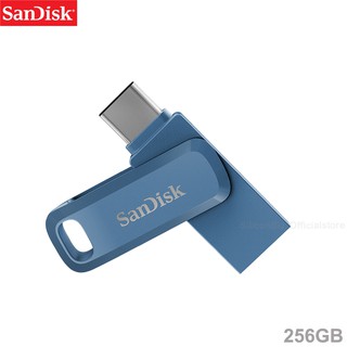 SANDISK ULTRA DUAL DRIVE GO USB TYPE-C 256GB BLUE (SDDDC3-256G-G46NB) แฟลชไดรฟ์ ไดร์ฟ OTG สำหรับโทรศัพท์ แทปเลท คอม PC