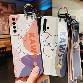 Samsung A53 A33 A73 A52 A72 A12 M52 A42 A32 A22 M42 4G 5G เคสโทรศัพท์มือถือ ลาย Kaws พร้อมสายคล้องมือ สําหรับ