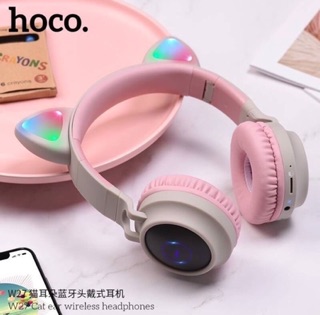 HOCO W21 รุ่น W27 Cat Ear ของแท้ 100%! หูฟังครอบหู แบบบลูทูธไร้สาย พร้อมไมโครโฟน Bluetooth V.5.0