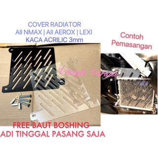 ฝาครอบหม้อน้ําอะคริลิค NMAX OLD AEROX 155 LEXI BONUS PNP สําหรับ YAMAHA NMAX OLD 2015 2016 2017 2018 2019 NMAX NEW 2020 2021 2022 AEROX 155 155 OLD PAS LEXI แม่นยํา