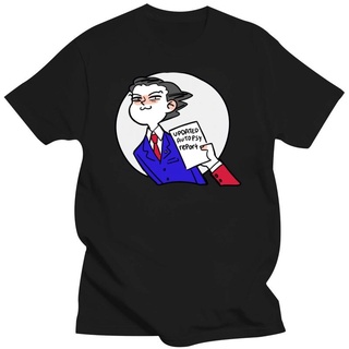 [COD]เสื้อยืดแขนสั้น ผ้าฝ้าย พิมพ์ลายฟินิกซ์ Wright Ace Attorney ขนาดใหญ่ สําหรับผู้ชาย