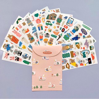 My Buddy Sticker Set 0.1 (01~12) สติ๊กเกอร์เซ็ต จาก Dailylike ลิขสิทธิ์แท้