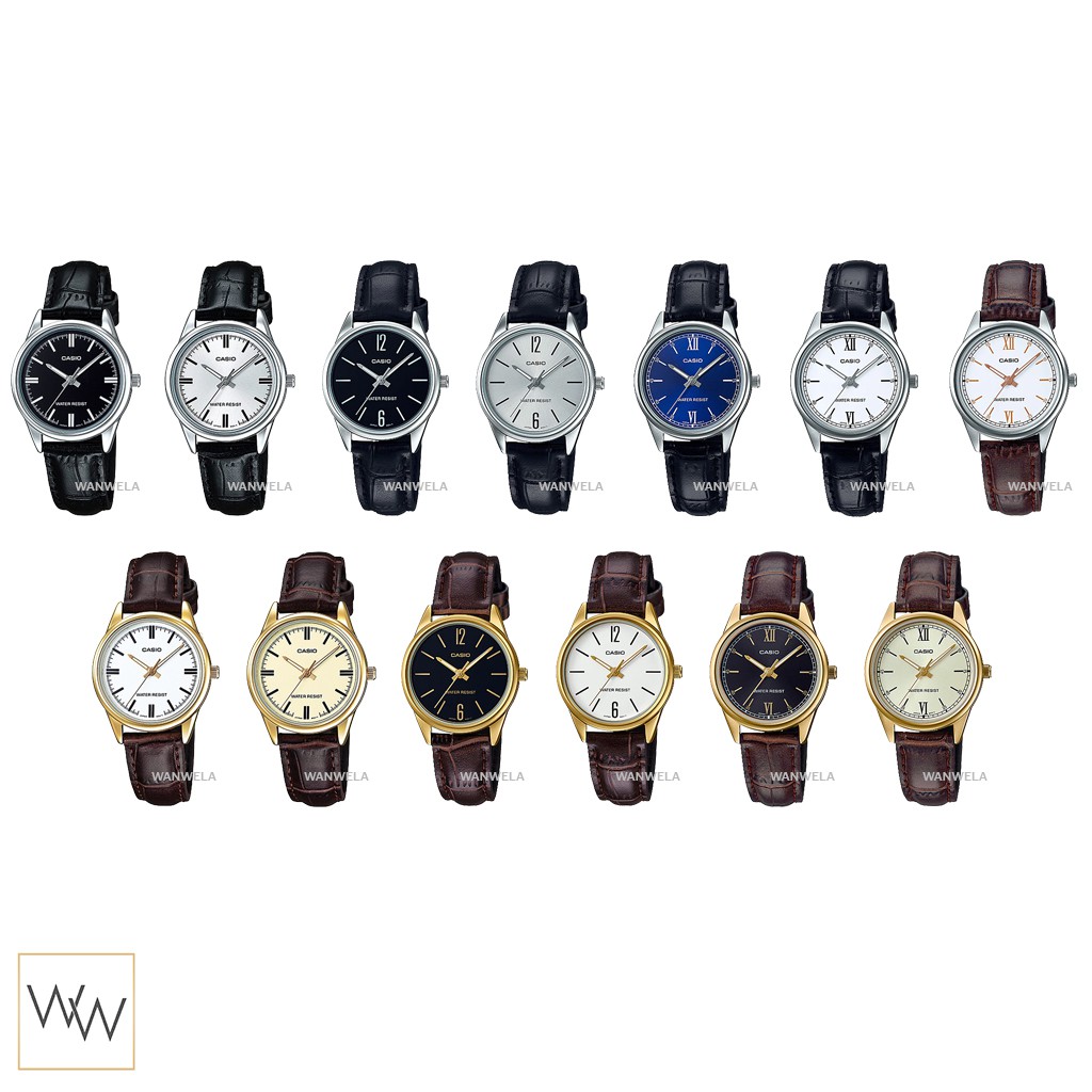 ของแท้ นาฬิกาข้อมือ Casio ผู้หญิง รุ่น LTP-V007 สายหนัง