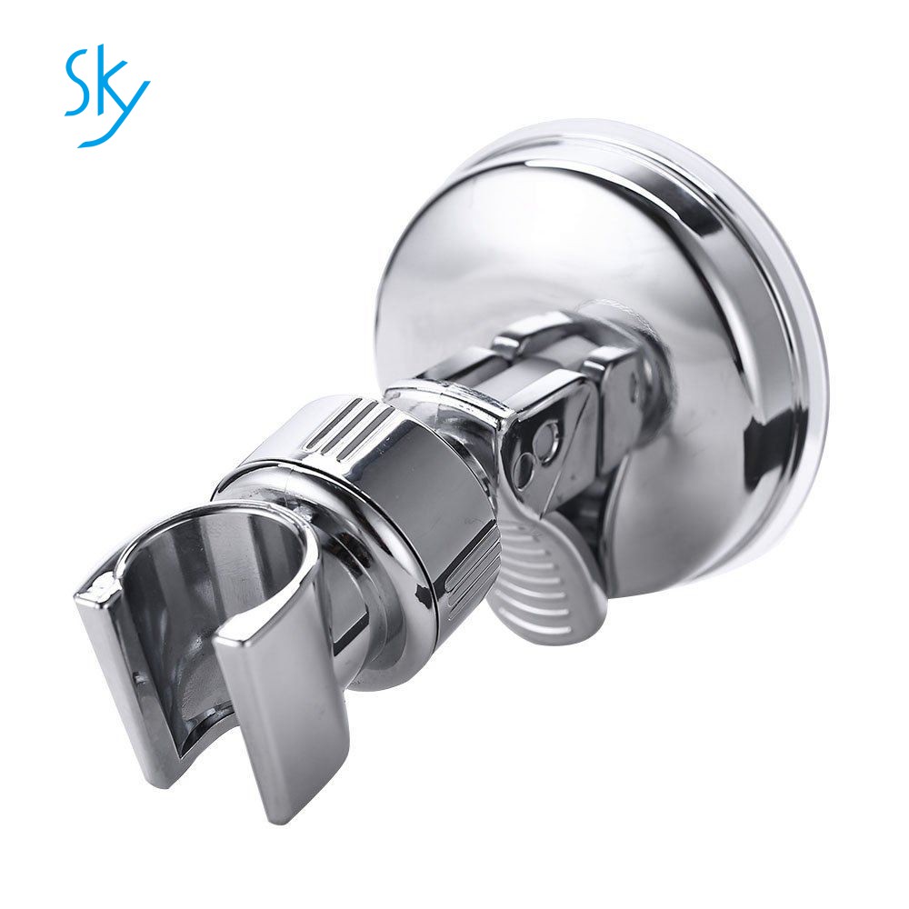 Adjustable Shower Head Holder Bathroom Chrome Wall Mount Strong Suction