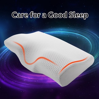 【บลูไดมอนด์】YR Memory Foam Pillow For Sleep Cervical Pillows Butterfly Shaped Memory Pillows Relax The Cervical Spine Ad