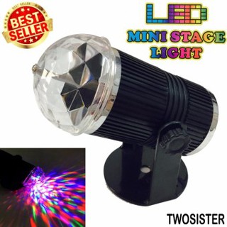 ไฟดิสโก้เทค ไฟเทค ไฟเธค ไฟดิสโก้ ไฟปาร์ตี้ LED Mini Stage Lightสีดำ