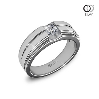 Zilvy - แหวนชายเพชรน้ำร้อย 0.30 กะรัต (BR170)