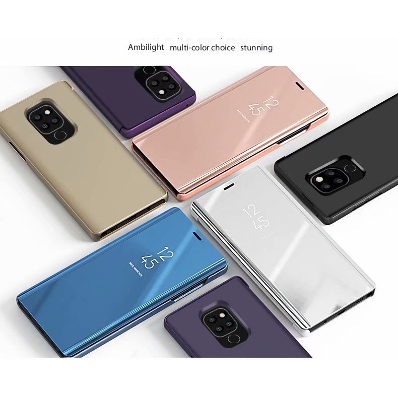 เคสฝาพับ เงา Huawei Mate 20X/Mate 20/Mate 20 pro clear view cover เคสปิดเปิด เคาเงากระจก