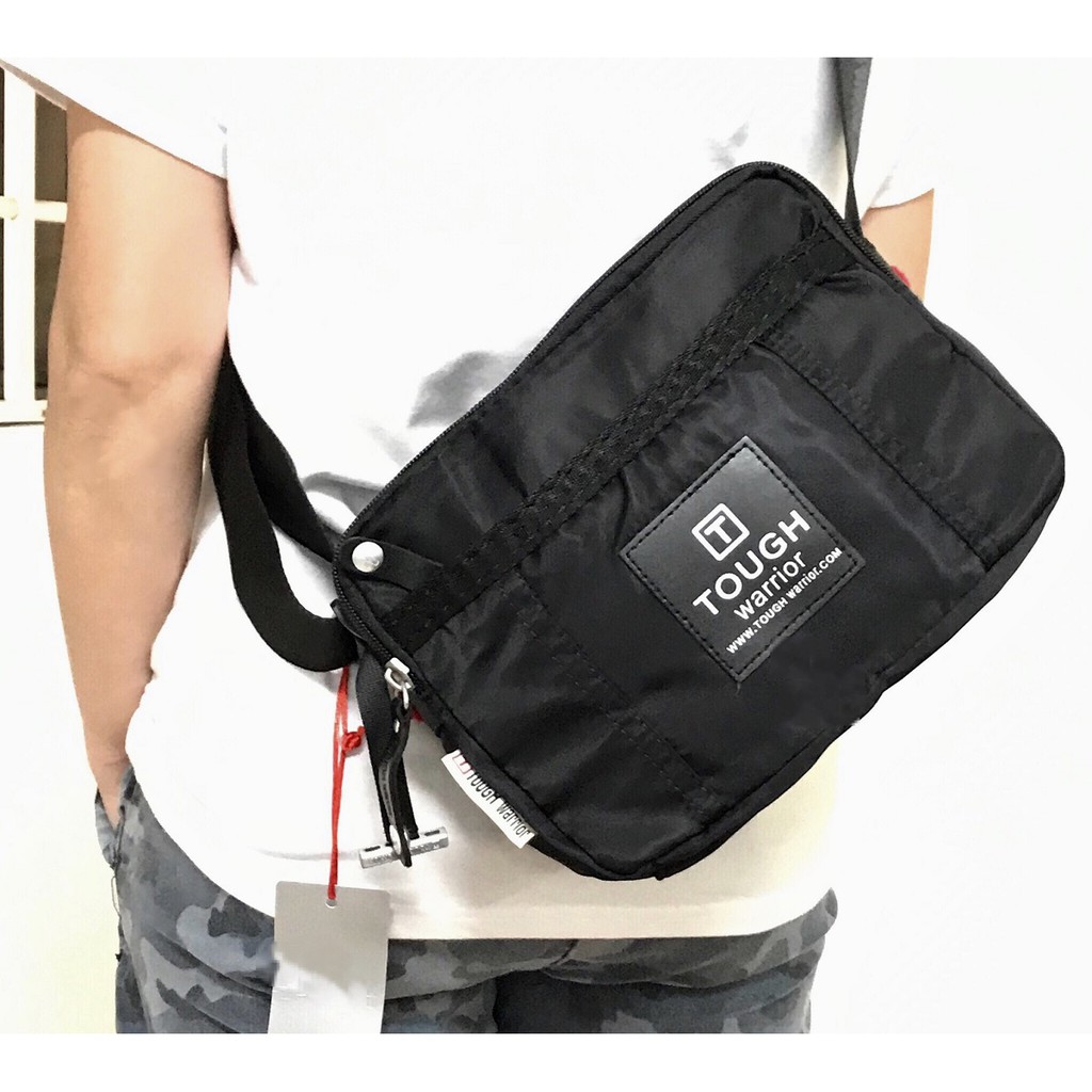 Tough Warrior Fashion (M) Size กระเป๋าสะพายข้าง Unisex Soft & Smooth Nylon