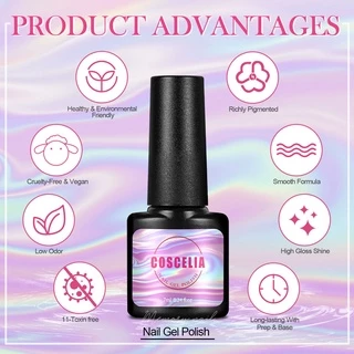 สีเจล COSCELIA สีเจลทาเล็บ สีสวยดีย์ สีทาเล็บเจล ติดทนนาน เม็ดสีแน่น พร้อมส่ง ขนาด 7ml. ราคาถูกมากมาย