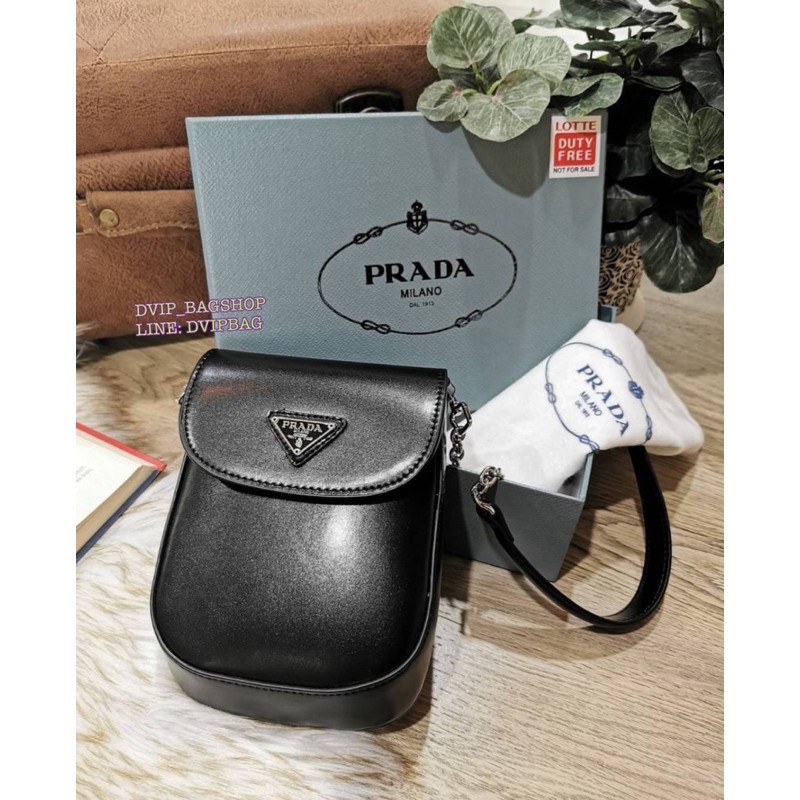 ❖จาก DUTY FREE แท้Prada Leather Crossbody Bag VIP GIFT แท้% | Shopee  Thailand