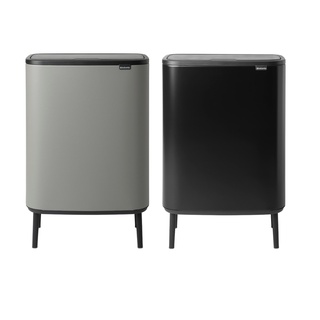 Brabantia ถังขยะ สแตนเลสแบบกด รุ่นทรงสี่เหลี่ยม30+30 ลิตร ขนาด2ช่อง Brabantia BO Touch Bin, with 2 Inner Bucket2x30Litre