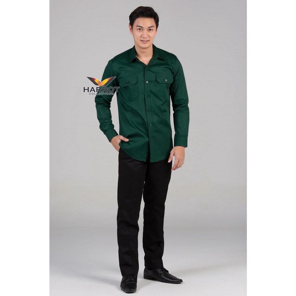 เสื้อคนสวน แขนยาว สีเขียว - รูปที่ 2